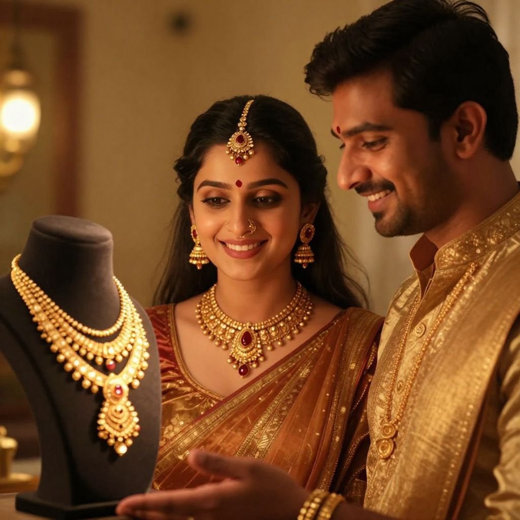 Premium gold jewellery display cases for wedding savings schemes